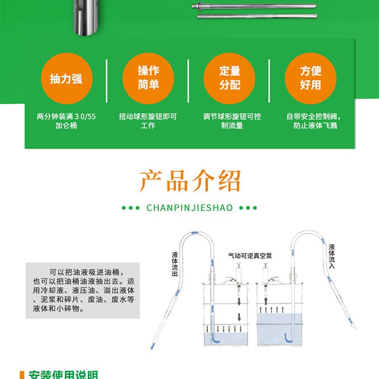 气动可逆真空泵